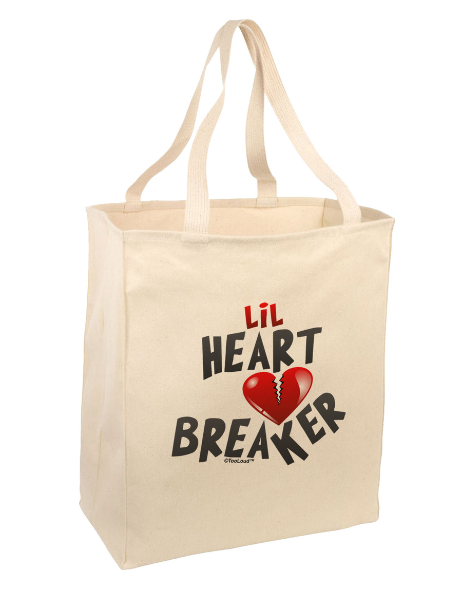 Lil Heart Breaker Large Grocery Tote Bag-Grocery Tote-TooLoud-Natural-Large-Davson Sales