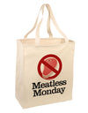 Meatless Monday Large Grocery Tote Bag by TooLoud-Grocery Tote-TooLoud-Natural-Large-Davson Sales