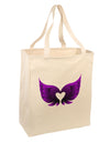 Cute Dark Angel Wings Black and Purple Heart Large Grocery Tote Bag-Grocery Tote-TooLoud-Natural-Large-Davson Sales