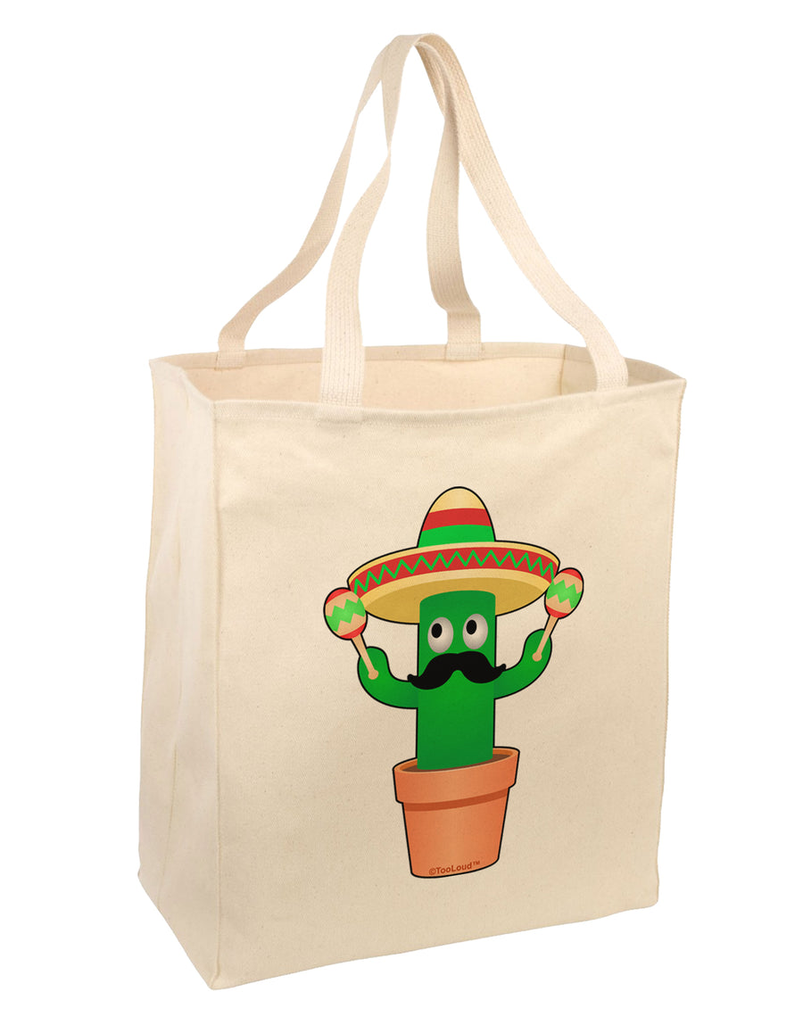 Fiesta Cactus Large Grocery Tote Bag by TooLoud-Grocery Tote-TooLoud-Natural-Large-Davson Sales