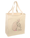 Easter Bunny and Egg Design Large Grocery Tote Bag by TooLoud-Grocery Tote-TooLoud-Natural-Large-Davson Sales