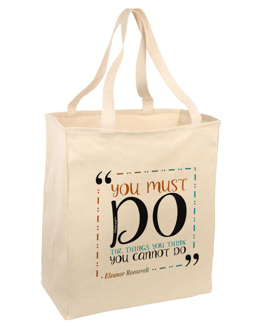 You Must Eleanor R Large Grocery Tote Bag-Natural-Grocery Tote-TooLoud-Natural-Large-Davson Sales