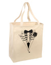 Skeleton Tuxedo Halloween Large Grocery Tote Bag-Grocery Tote-TooLoud-Natural-Large-Davson Sales