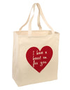 I Have a Heart On For You Large Grocery Tote Bag-Grocery Tote-TooLoud-Natural-Large-Davson Sales