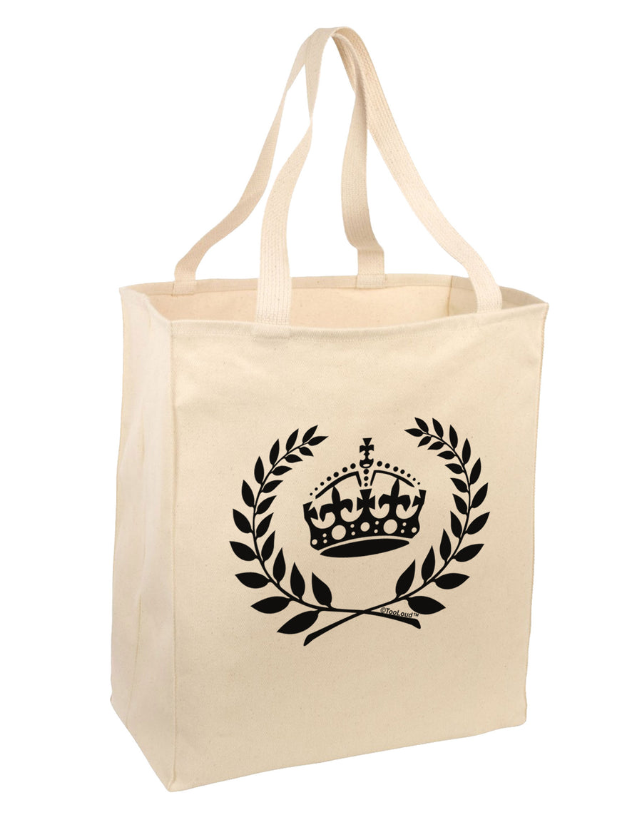 Crown and Laurel Large Grocery Tote Bag-Grocery Tote-TooLoud-Natural-Large-Davson Sales