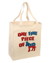 One Fine Piece Of - Democrat Large Grocery Tote Bag-Grocery Tote-TooLoud-Natural-Large-Davson Sales