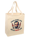 Seven Beers Ago - Lincoln Large Grocery Tote Bag-Grocery Tote-TooLoud-Natural-Large-Davson Sales