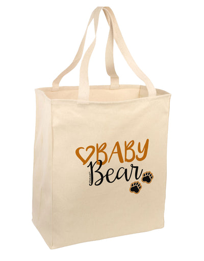 Baby Bear Paws Large Grocery Tote Bag-Natural-Grocery Tote-TooLoud-Natural-Large-Davson Sales