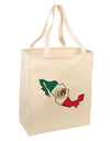 Mexico Outline - Mexican Flag Large Grocery Tote Bag by TooLoud-Grocery Tote-TooLoud-Natural-Large-Davson Sales