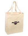 Vampire Bat Halloween Large Grocery Tote Bag-Grocery Tote-TooLoud-Natural-Large-Davson Sales