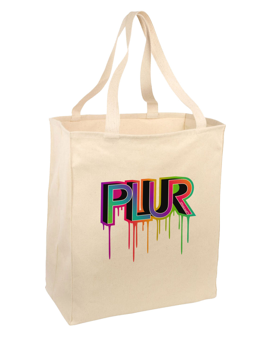 PLUR Paint Large Grocery Tote Bag-Grocery Tote-TooLoud-Natural-Large-Davson Sales