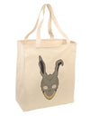 Scary Bunny Face Large Grocery Tote Bag-Grocery Tote-TooLoud-Natural-Large-Davson Sales