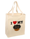 I Heart My - Cute Rottweiler Dog Large Grocery Tote Bag by TooLoud-Grocery Tote-TooLoud-Natural-Large-Davson Sales