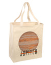 Planet Jupiter Earth Text Large Grocery Tote Bag by TooLoud-Grocery Tote-TooLoud-Natural-Large-Davson Sales