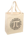 Ultimate Pi Day - Retro Computer Style Pi Circle Large Grocery Tote Bag by TooLoud-Grocery Tote-TooLoud-Natural-Large-Davson Sales