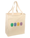 Hanukkah Dreidels Large Grocery Tote Bag-Grocery Tote-TooLoud-Natural-Large-Davson Sales