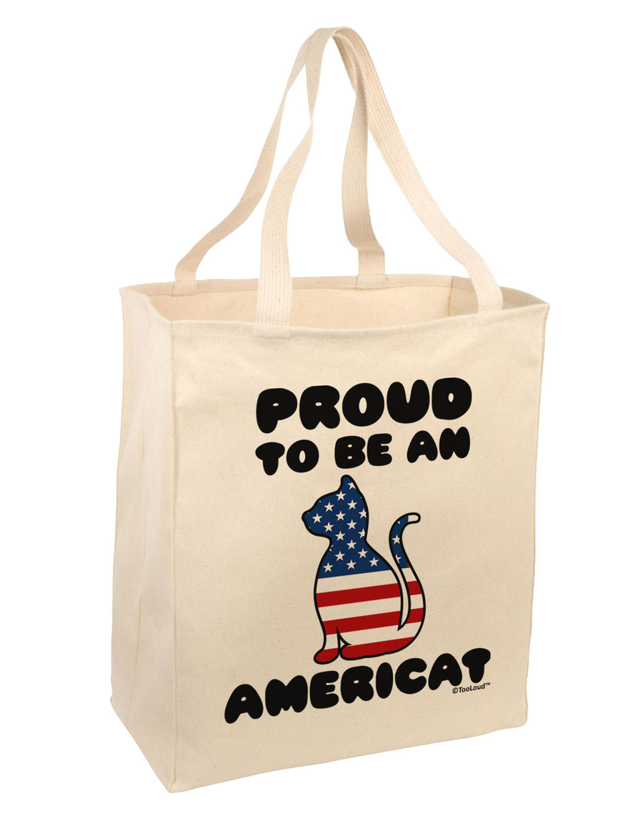 Proud to Be an Americat Large Grocery Tote Bag by TooLoud-Grocery Tote-TooLoud-Natural-Large-Davson Sales