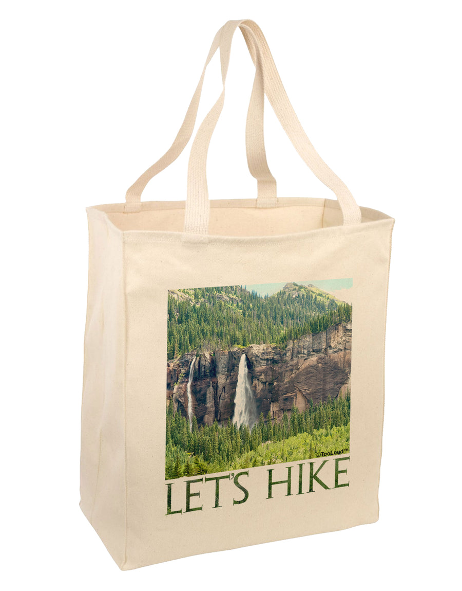 Beautiful Cliffs - Lets Hike Large Grocery Tote Bag by TooLoud-Grocery Tote-TooLoud-Natural-Large-Davson Sales