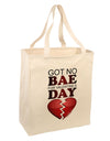 No Bae For Valentine's Day Large Grocery Tote Bag-Grocery Tote-TooLoud-Natural-Large-Davson Sales