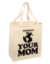 Respect Your Mom - Mother Earth Design Large Grocery Tote Bag-Grocery Tote-TooLoud-Natural-Large-Davson Sales