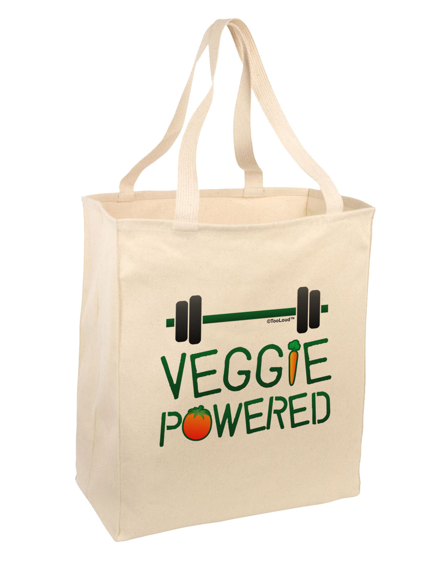 Veggie Powered Large Grocery Tote Bag-Grocery Tote-TooLoud-Natural-Large-Davson Sales