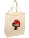 Tattoo Heart Grandpa Large Grocery Tote Bag-Grocery Tote-TooLoud-Natural-Large-Davson Sales