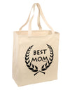 Best Mom - Wreath Design Large Grocery Tote Bag by TooLoud-Grocery Tote-TooLoud-Natural-Large-Davson Sales