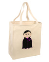 Cute Vampire Boy Halloween Large Grocery Tote Bag-Grocery Tote-TooLoud-Natural-Large-Davson Sales