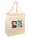 Send Me A Rave Girl Large Grocery Tote Bag-Grocery Tote-TooLoud-Natural-Large-Davson Sales