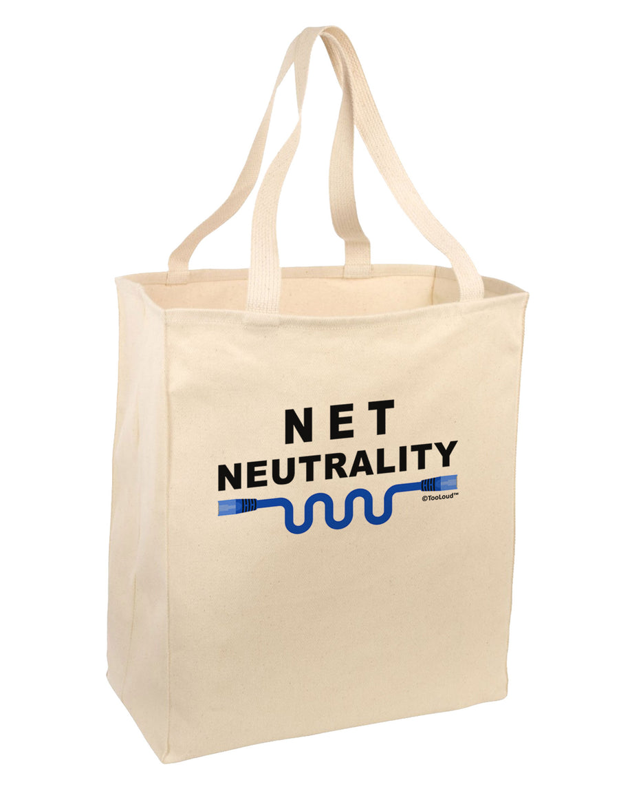 Net Neutrality Large Grocery Tote Bag-Grocery Tote-TooLoud-Natural-Large-Davson Sales