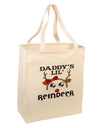 Daddy's Lil Reindeer Girl Large Grocery Tote Bag-Grocery Tote-TooLoud-Natural-Large-Davson Sales