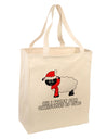 All I Want For Christmas Is Ewe Sheep Large Grocery Tote Bag-Grocery Tote-TooLoud-Natural-Large-Davson Sales