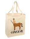 Greek Mythology Centaur Design - Color - Text Large Grocery Tote Bag by TooLoud-Grocery Tote-TooLoud-Natural-Large-Davson Sales