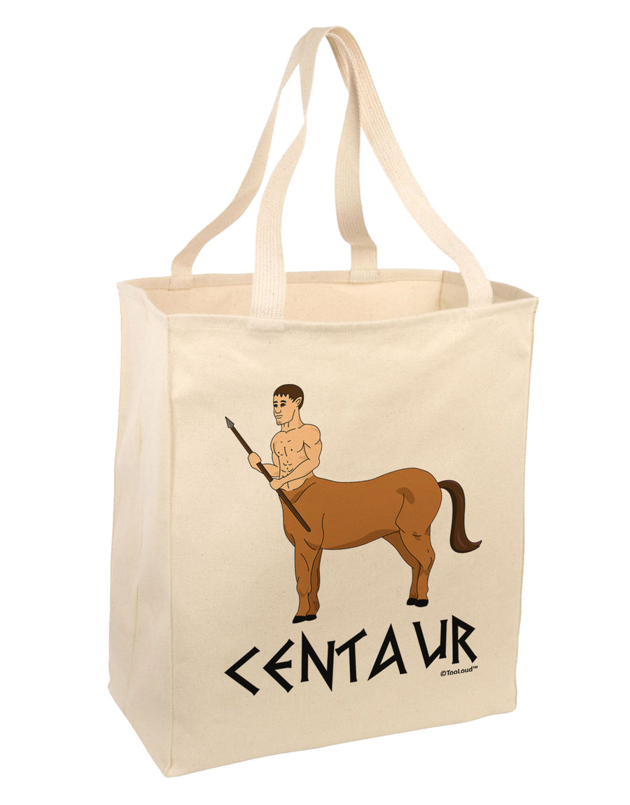 Greek Mythology Centaur Design - Color - Text Large Grocery Tote Bag by TooLoud-Grocery Tote-TooLoud-Natural-Large-Davson Sales