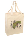 Green Dinosaur Breaking Free Large Grocery Tote Bag by TooLoud-Grocery Tote-TooLoud-Natural-Large-Davson Sales