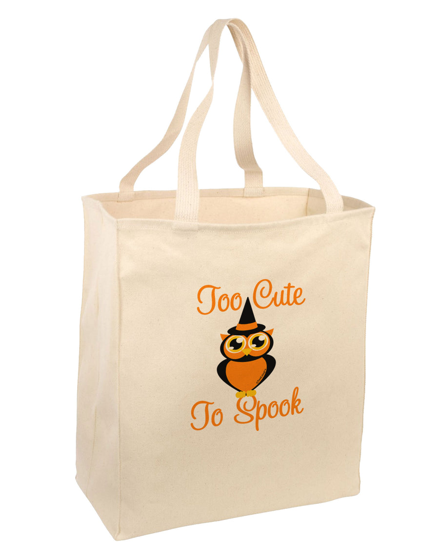 Owl Too Cute Orange Large Grocery Tote Bag-Grocery Tote-TooLoud-Natural-Large-Davson Sales