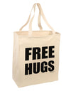 Free Hugs Large Grocery Tote Bag-Grocery Tote-TooLoud-Natural-Large-Davson Sales