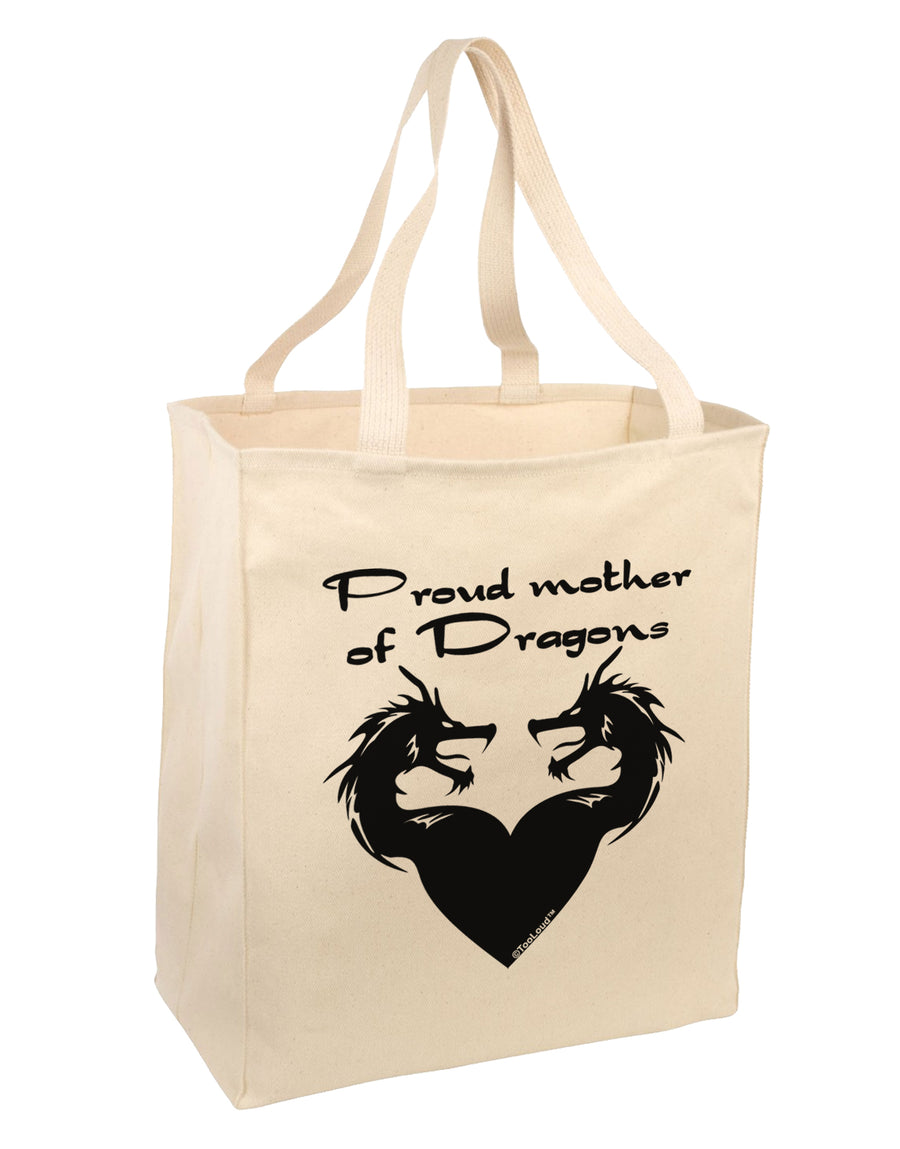 Proud Mother of Dragons Large Grocery Tote Bag by TooLoud-Grocery Tote-TooLoud-Natural-Large-Davson Sales
