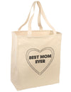 Best Mom Ever Heart Text Large Grocery Tote Bag-Grocery Tote-TooLoud-Natural-Large-Davson Sales