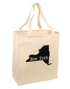 New York - United States Shape Large Grocery Tote Bag by TooLoud-Grocery Tote-TooLoud-Natural-Large-Davson Sales