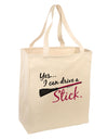 Drive Stick Pink Large Grocery Tote Bag-Grocery Tote-TooLoud-Natural-Large-Davson Sales