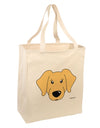 Cute Golden Retriever Dog Large Grocery Tote Bag by TooLoud-Grocery Tote-TooLoud-Natural-Large-Davson Sales