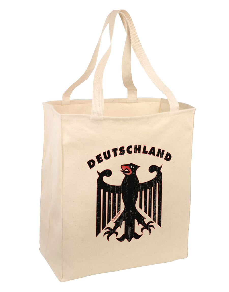 Bundeswehr Logo Deutschland Large Grocery Tote Bag-Natural-Grocery Tote-TooLoud-Natural-Large-Davson Sales