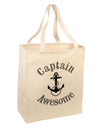 captain Awesome Funny Large Grocery Tote Bag-Grocery Tote-TooLoud-Natural-Large-Davson Sales