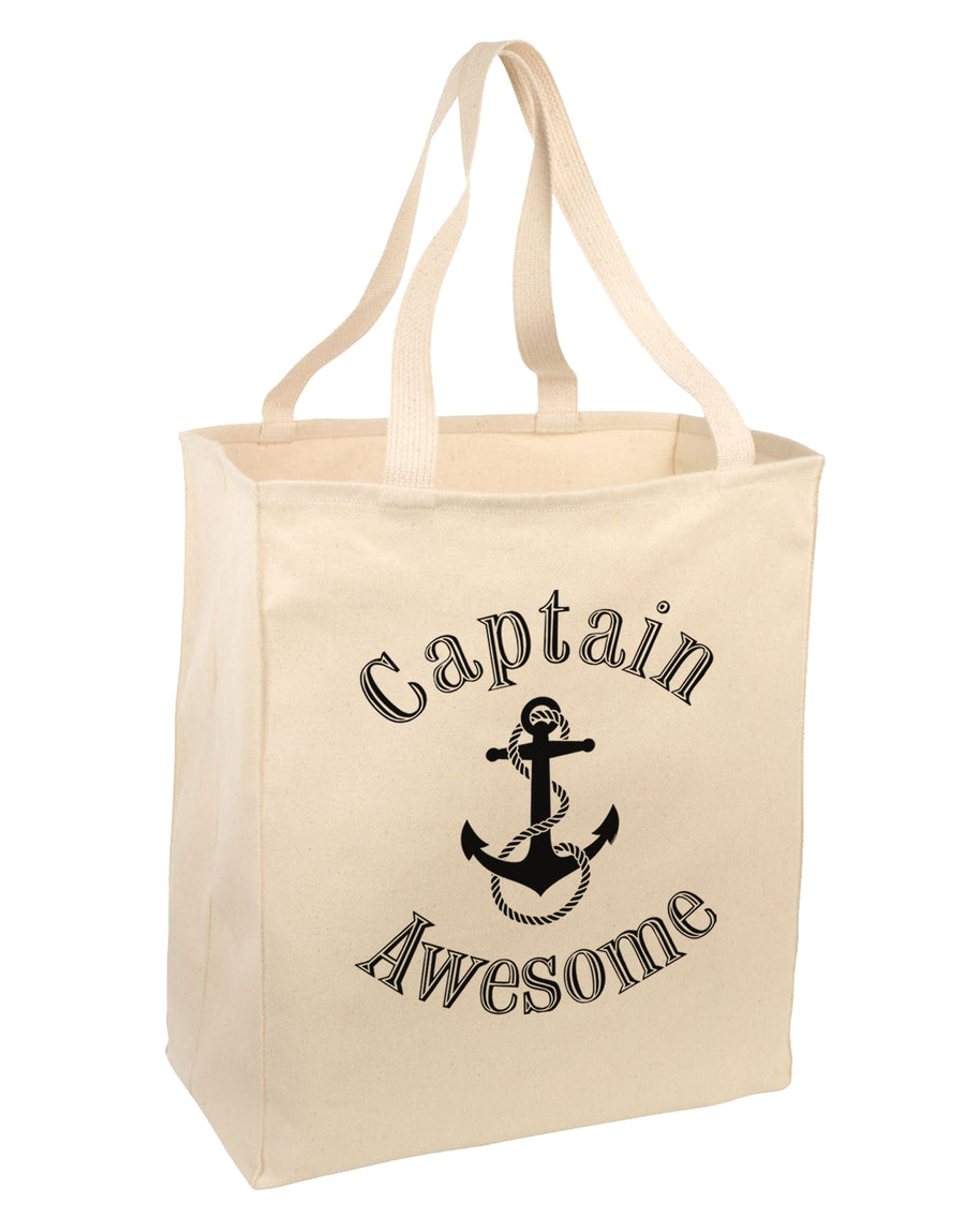 captain Awesome Funny Large Grocery Tote Bag-Grocery Tote-TooLoud-Natural-Large-Davson Sales