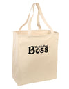 World's Best Boss - Boss Day Large Grocery Tote Bag-Grocery Tote-TooLoud-Natural-Large-Davson Sales