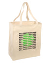 All Green Everything Clover Large Grocery Tote Bag-Grocery Tote-TooLoud-Natural-Large-Davson Sales