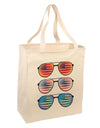 Red White and Blue USA Flag Aviators Large Grocery Tote Bag-Grocery Tote-TooLoud-Natural-Large-Davson Sales