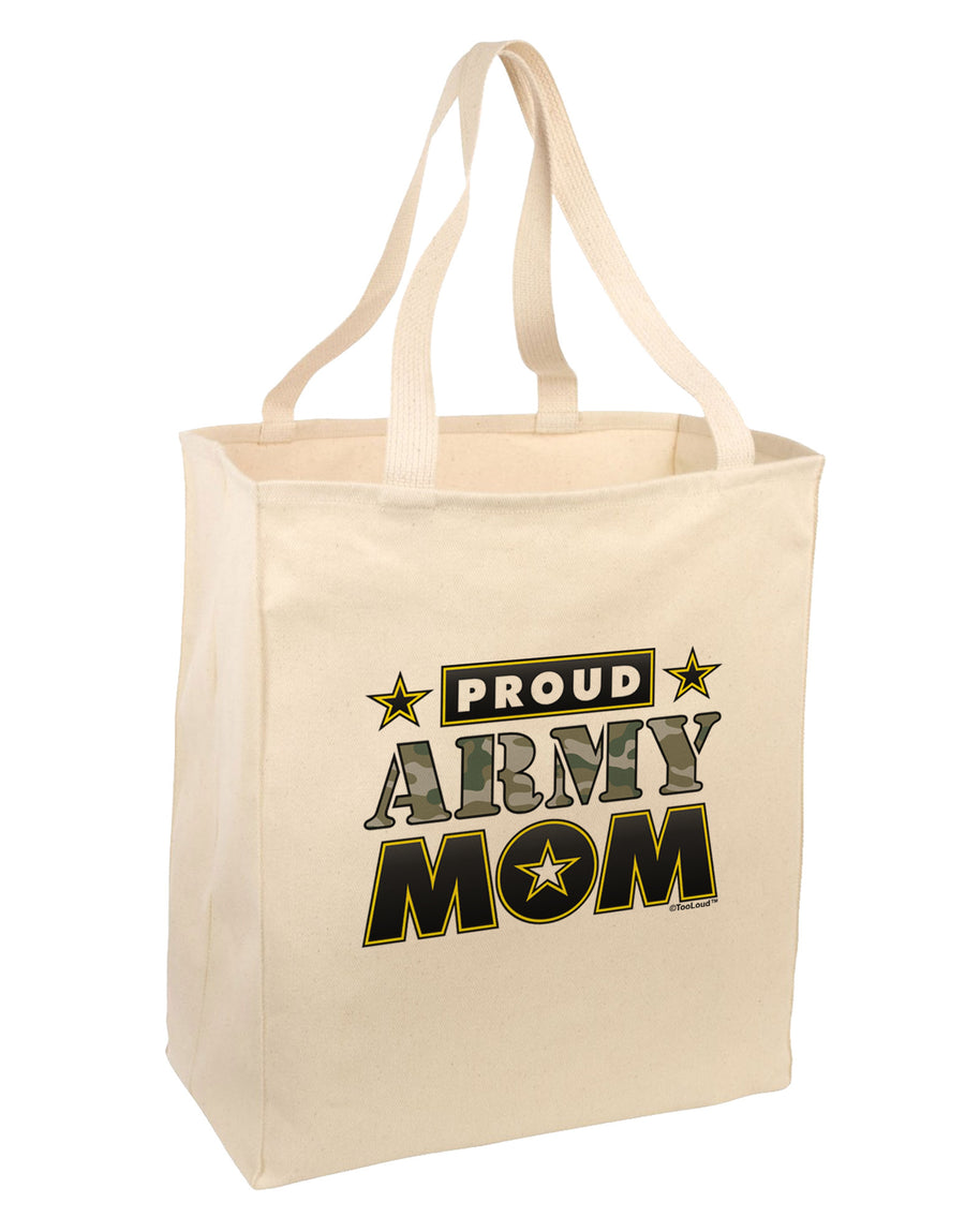 Proud Army Mom Large Grocery Tote Bag-Grocery Tote-TooLoud-Natural-Large-Davson Sales