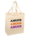 Amuck Amuck Amuck Halloween Large Grocery Tote Bag-Grocery Tote-TooLoud-Natural-Large-Davson Sales